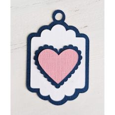 doily heart gift tag