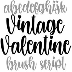 vintage valentine brush script font