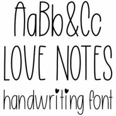 love notes handwriting font