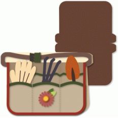 garden apron with tools 5x7 card