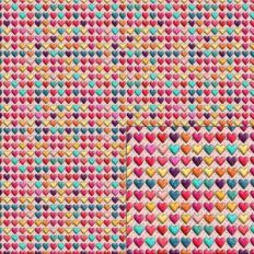 glitter colorful hearts pattern