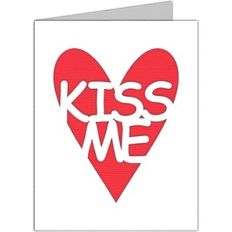 kiss me heart card