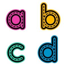 Tracing Alphabet Lowercase Letters Activity - a-d