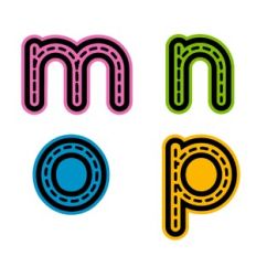 Tracing Alphabet Lowercase Letters Activity - m-p