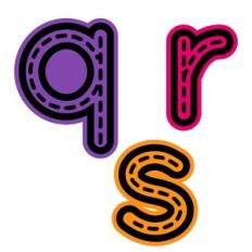Tracing Alphabet Lowercase Letters Activity - q-s