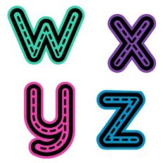 Tracing Alphabet Lowercase Letters Activity - w-z