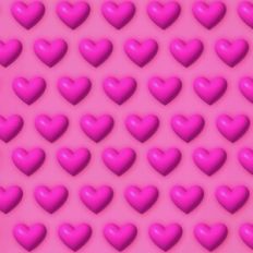 Pink 3D Inflated Puffy Hearts Background Pattern