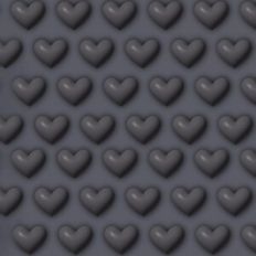 Black 3D Inflated Puffy Hearts Background Pattern