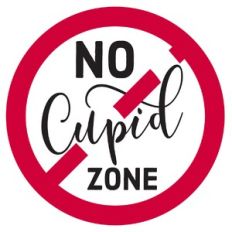 No Cupid Zone Stop Sign