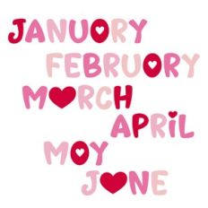 Love Planner Months - January - June