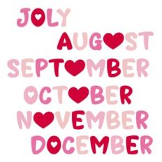 Love Planner Months - July - December