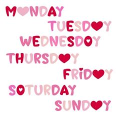 Love Planner Days of the Week