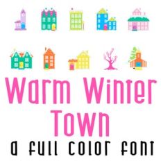 Warm Winter Town Full Color Font