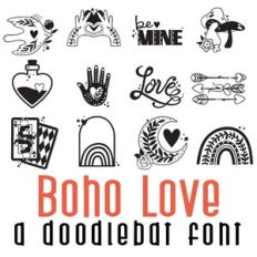 Boho Love Doodlebat Font