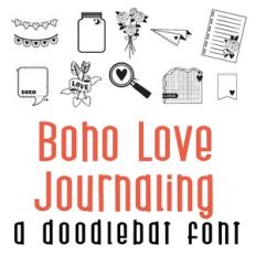 Boho Love Journaling and Planner Doodlebat Font
