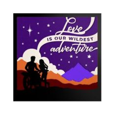 Romantic Biker Couple Paper Layer