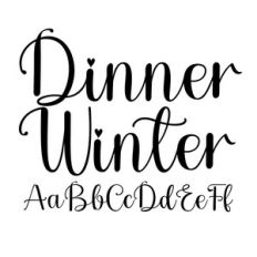 Dinner Winter Font