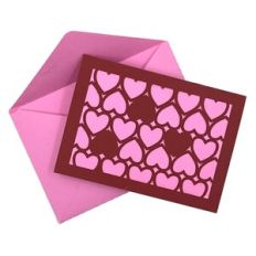 Heart Grid Cut Away card and Envelope A1
