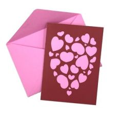 Hearts and More Hearts Cut Away Card and Envelope A1