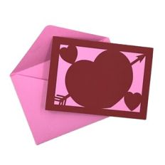 Hearts and Arrow Cut Away Card and Envelope A1