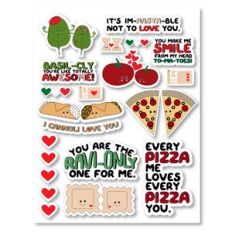 Italian Valentines Sticker Sheet
