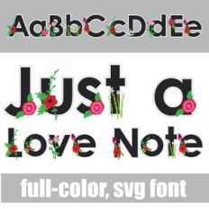 Just a Love Note Color Font