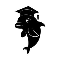Dolphin Graduation Silhouette
