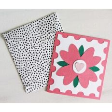 stamp flower card and envelope