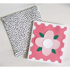 stamp flower card and envelope