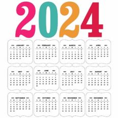 2024 Calendar Print and Cut