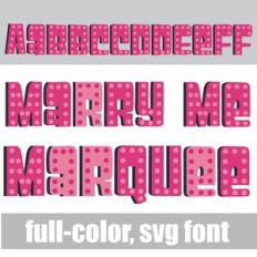 Marry Me Marquee Color Font