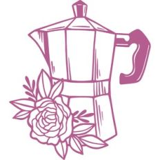 floral coffee maker