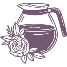 floral coffee pot