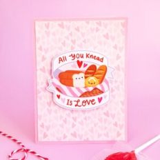 Kawaii Bread Valentine's Day Card