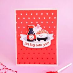 Kawaii Sushi Valentine's Day Card