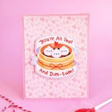 Kawaii Dimsum Valentine's Day Card