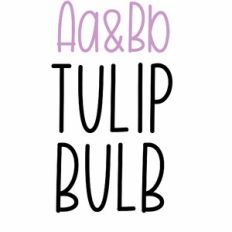 tulip bulb handwritten marker font