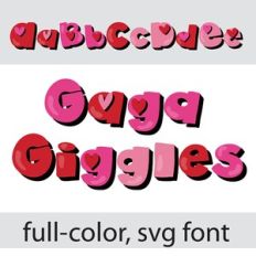 Ga Ga Giggles Color Font