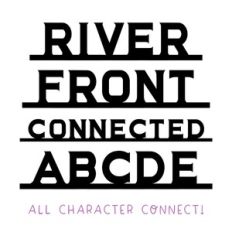 BFC River Front Connected Western Pointed Serif Font
