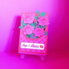Hugs and Kisses Flower Card