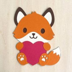 Fox With Heart for Cardstock