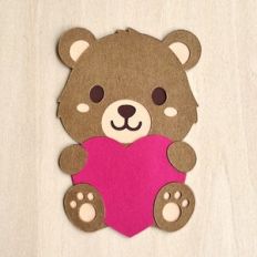 Bear With Heart for Cardstock