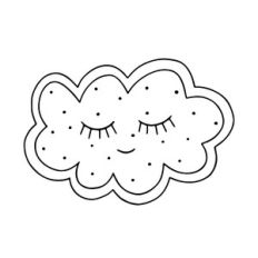 Cute sleeping cloud