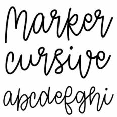 marker cursive handwriting font