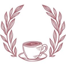 cup and saucer monogram frame