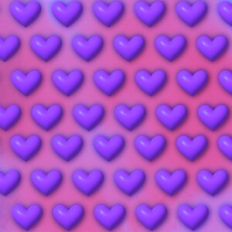 Pink and Purple 3D Inflated Puffy Hearts Background Pattern