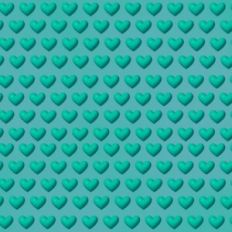Teal 3D Inflated Tiny Puffy Hearts Background Pattern