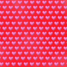 Red and Pink 3D Inflated Tiny Puffy Hearts Background Pattern