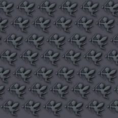 Black 3D Inflated Puffy Cupid Background Pattern