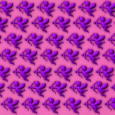 Pink and Purple 3D Inflated Puffy Cupid Background Pattern